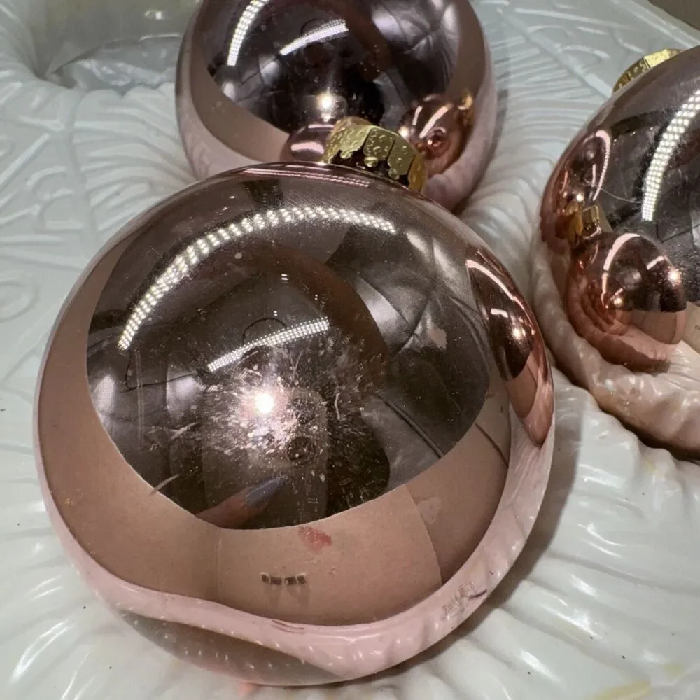 7 Vintage Commodore Glass‎ Ball Xmas Ornaments 2.5